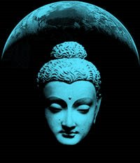 Buddha on moon